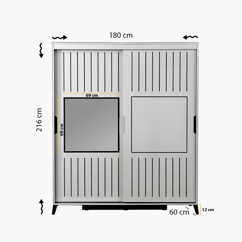 Armoire Suellen, H 85 po x l 71 po x P 23,6 po, Chêne