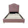 Lit simple en tissu rose