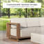 258.06cm Wide L-Shaped Wood Patio Sectional Set with Cushions