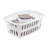Sterilite 1.5 Bu Rectangular Laundry Basket, Classic Design to Carry Clothes to Laundry Room
