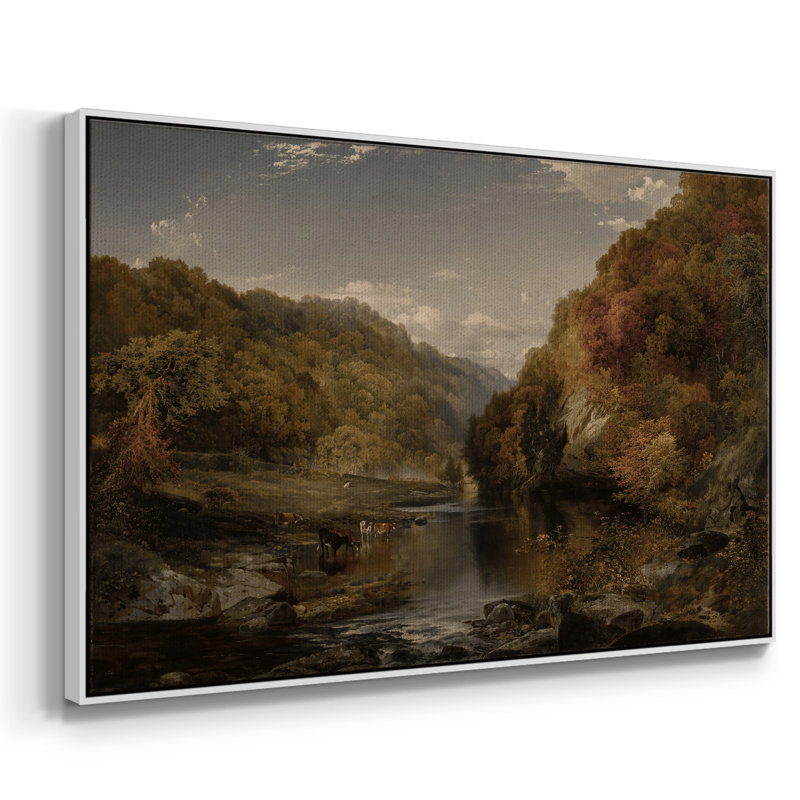 «Vintage Landscape - DCI» sur toile, H 25 po x l 37 po x P 2 po, Toile encadrée flottée blanche