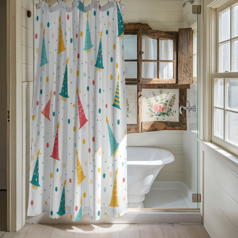Événement festif - Rideau de douche Premium, H 74 po x l 71 po