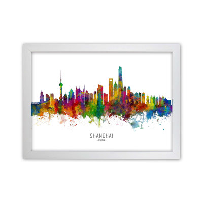 Shanghai China Skyline by Michael Tompsett - Print