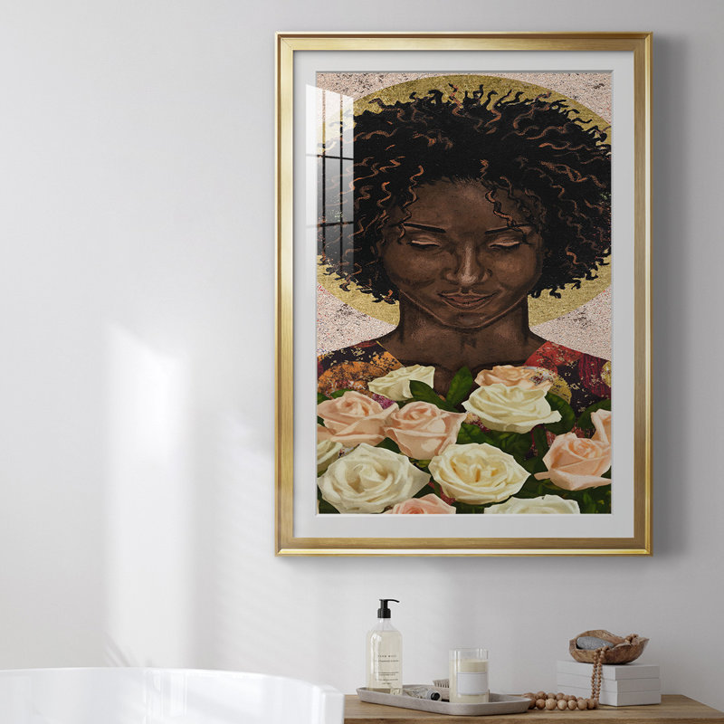 «Meditation I» par - Impression sur, Cadre doré, H 42,5 po x l 30,5 po x P 1 po