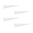 Support de tablette blanc ShelfTrack 12 po x 0,5 po