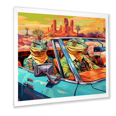 Reptile Riders Alligator and Lizards In Motion - Art mural animal crocodile