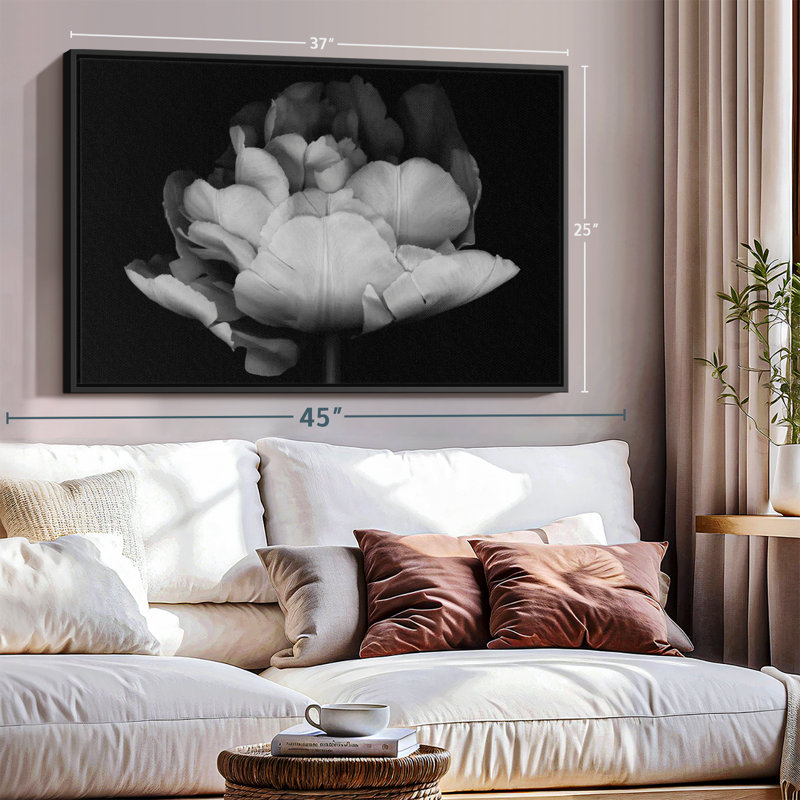 Impression sur toile de tulipes monochromes, H 13 po x l 19 po