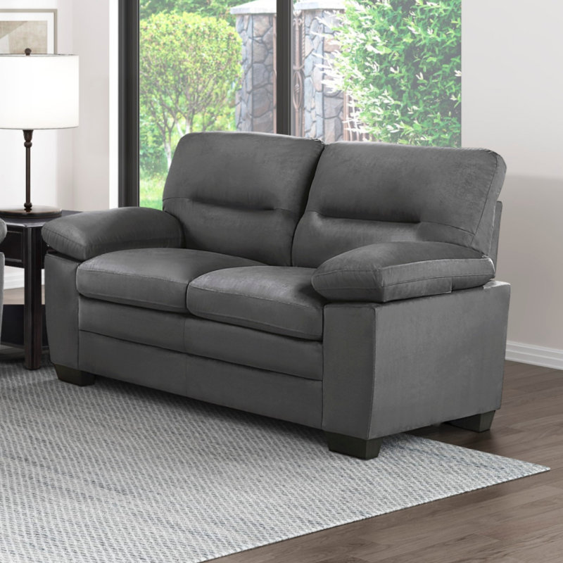 Causeuse Sachs, Polyester gris foncé