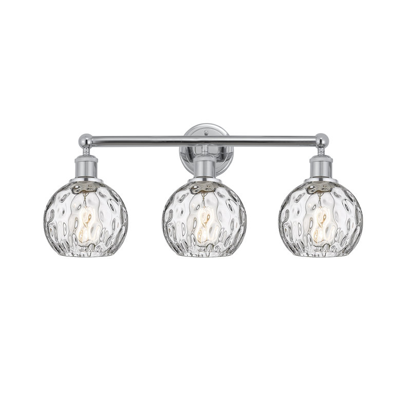 Éclairage pour meuble-lavabo 3 lumières 24 pouces Cambria Water Glass, Chrome poli