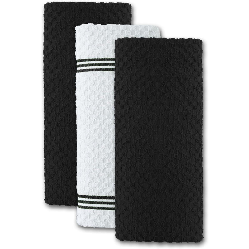 Serviette de cuisine en coton, Noir