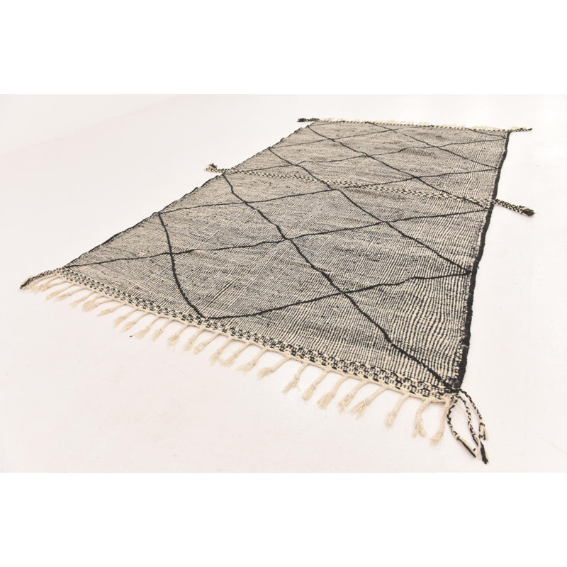 Tapis noir et blanc Oliver