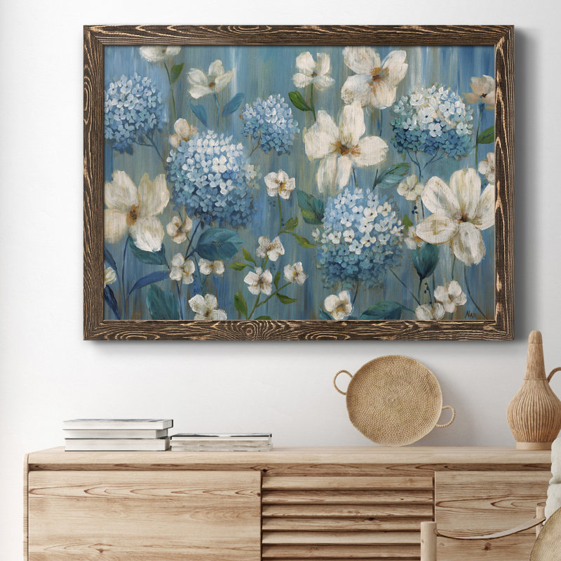 «Très Berry Blues», reproduction d'art sur toile encadrée, Encadré de bois de noyer, H 37,5 po x l 27,5 po x P 1,5 po