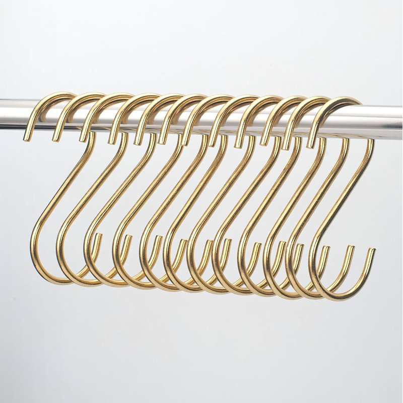  Brass S Shaped Hooks(12 pieces)