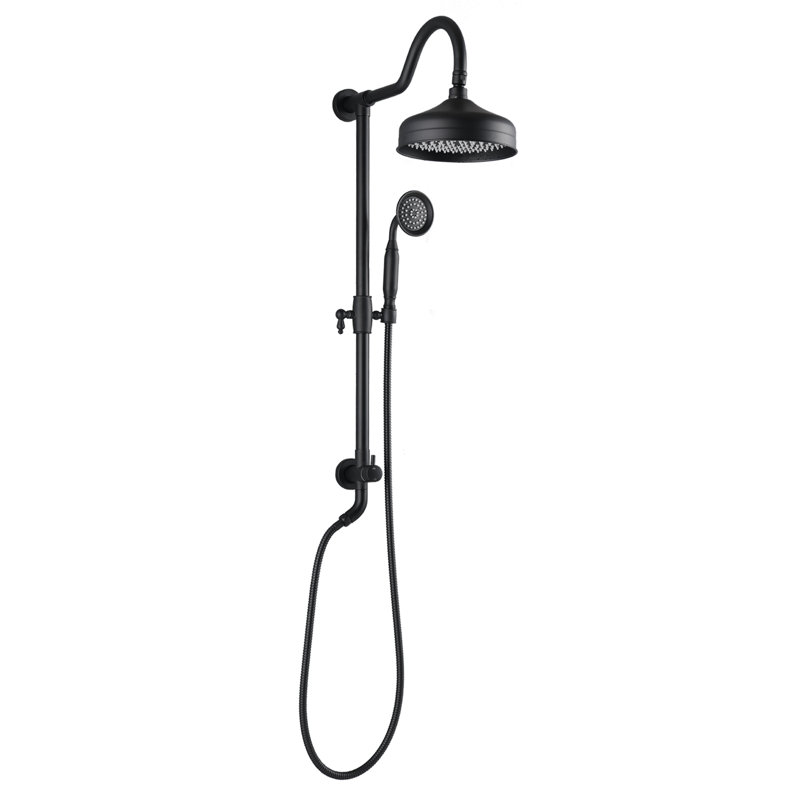 Système de douche complet, Noir mat