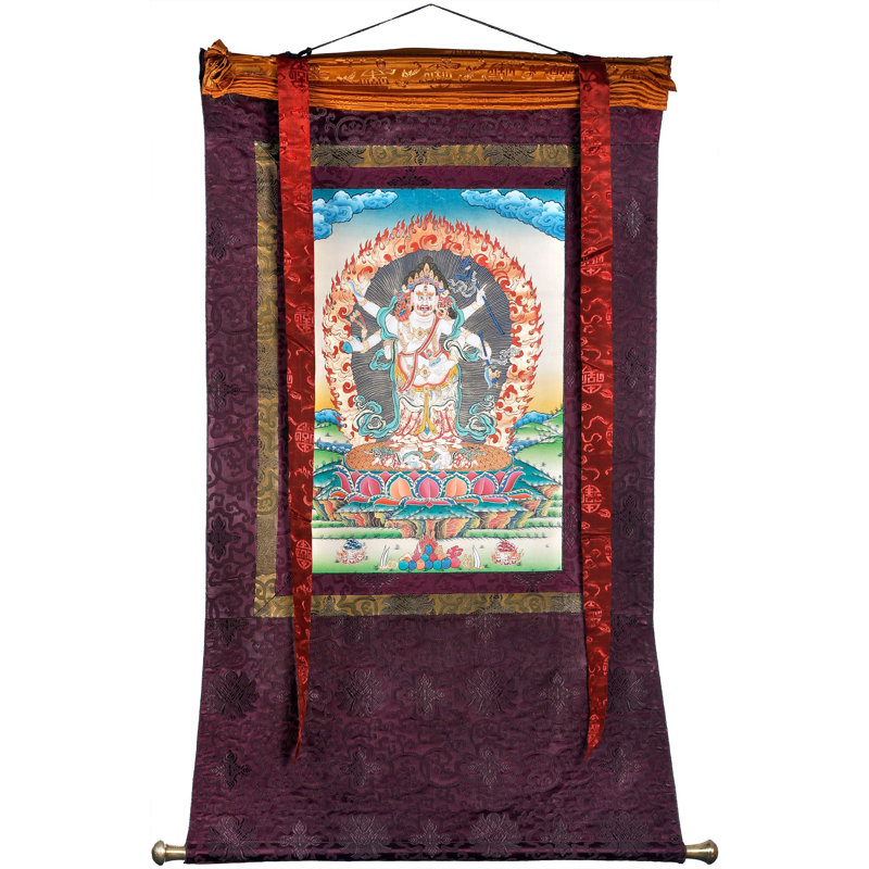 Tibetan Buddhist Six Armed White Mahakala