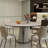 Modern Simple Microlite Round Dining Table Set-104312351-124364545