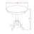 3 Piece Kitchen Table Set for Small Spaces Contains a Round Dining Room Table with Pedestal and 2 Grey Linen Fabric Parsons Chairs, Antique Walnut-2038173570-2038173630