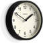 JONES CLOCKS The Spin - Petite horloge murale ronde (noir / blanc cassé, moderne, quartz, silencieuse) - Horloge de cuisine - idéale pour les espaces restreints - 20 x 20 x 3,5 cm - à piles