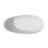 Casainc 63" Solid Surface Freestanding Tub, Resin Stone Deep Soaking Bathtub with Left Drain, Oval