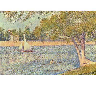 La seine par l’île de jatte au printemps par georges seurat-impression non encadrée