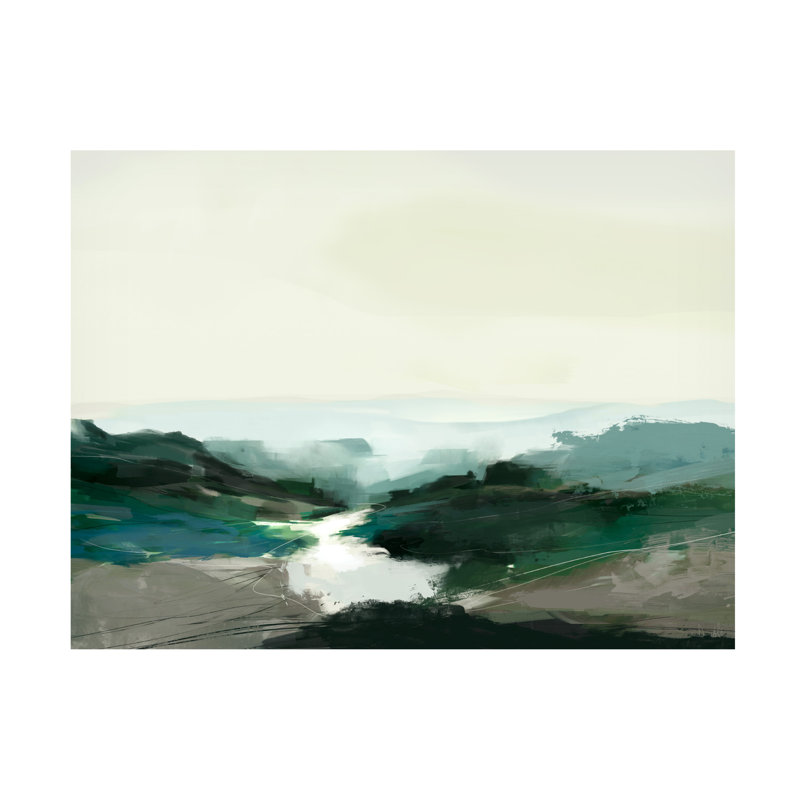 " Wrapped Canvas Wall Art - Dan Hobday 'Highland View' Wall Art For Living Room, Bedroom, Or Office Décor - 19x14 " by Dan Hobday