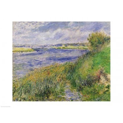 Les berges de la seine, Champrosay, 1876, affiche par Pierre-Auguste Renoir (36 x 24)