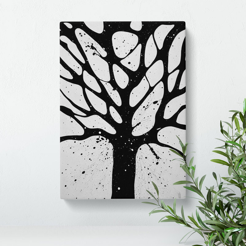 A Monochrome Tree No.2 - Wrapped Canvas, 50cm H x 35cm W x 3cm D