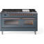 ILVE Nostalgie II 60 Dual Fuel Range, 9 Burners, Griddle-233756768-233757091