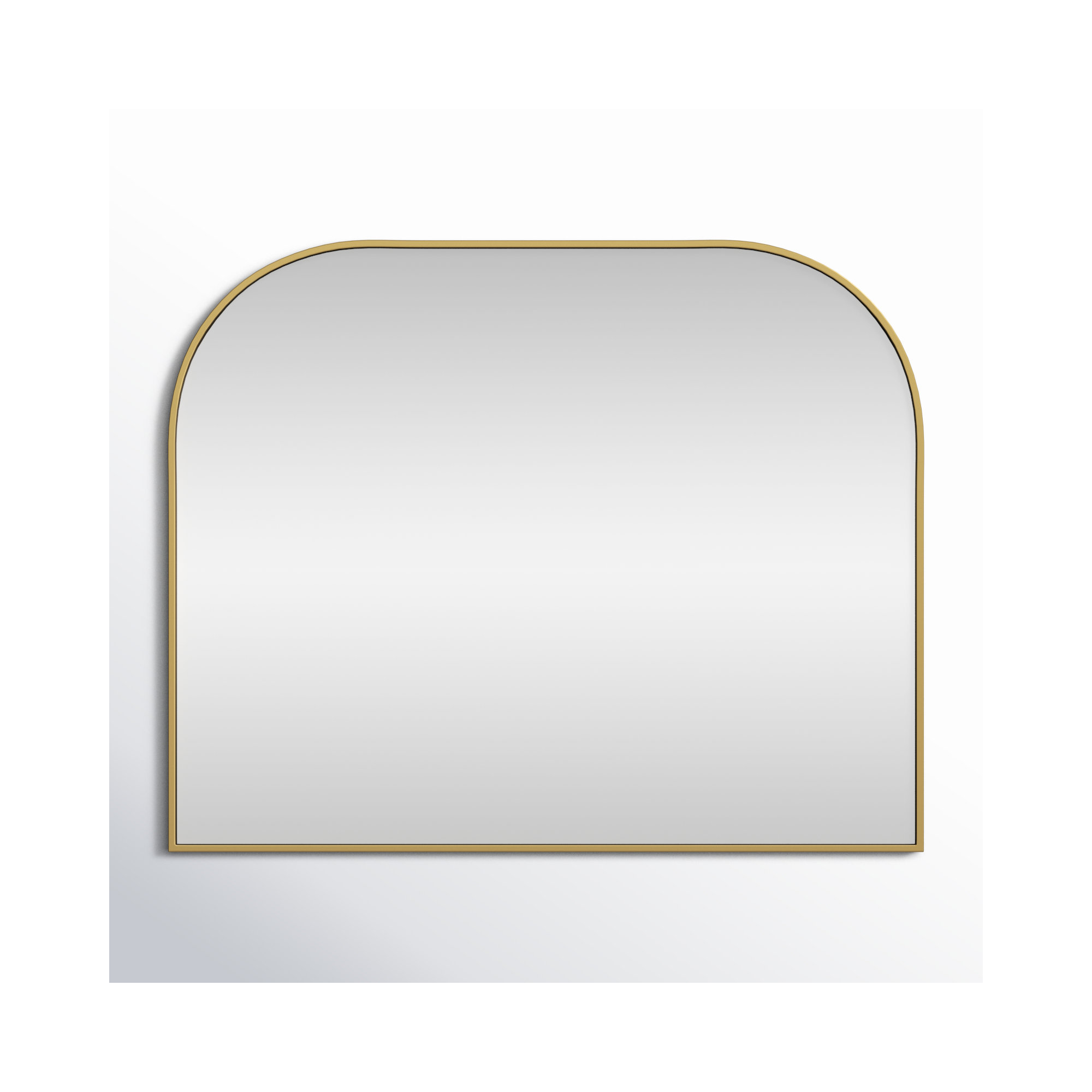 Sabine Metal Wide Arch Wall Mirror, 34" x 42", Brass