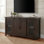 Meuble télé en bois et métal avec 2 portes de style filet, brun espresso