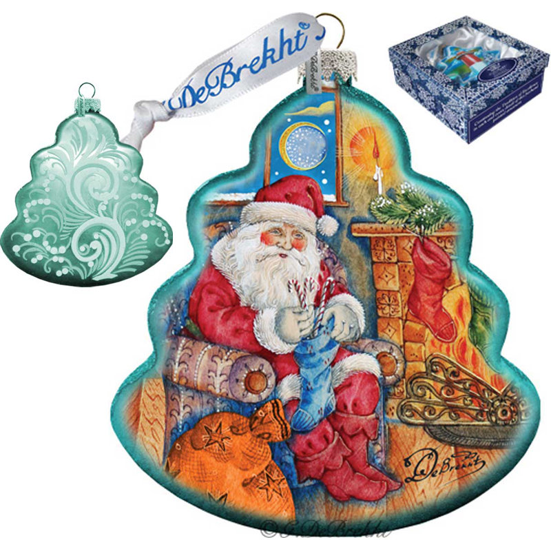Holiday 4'' Handmade Glass Holiday Shaped Ornament