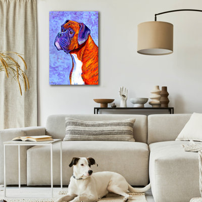 «Brindle Boxer Dog» par Rebecca Wang Art