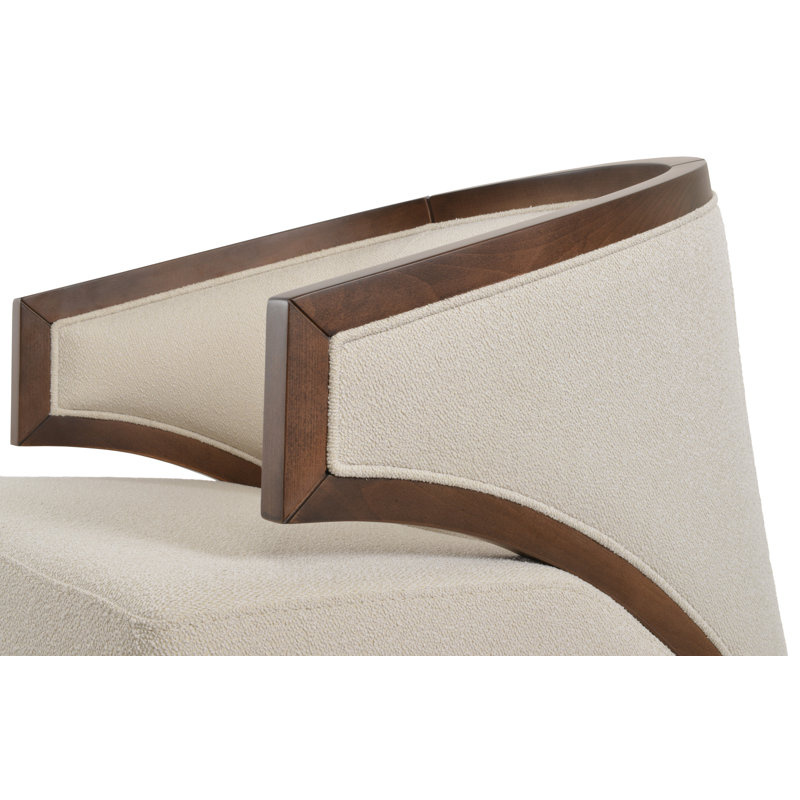 Mostar Armchair in Wool, Off White Wool