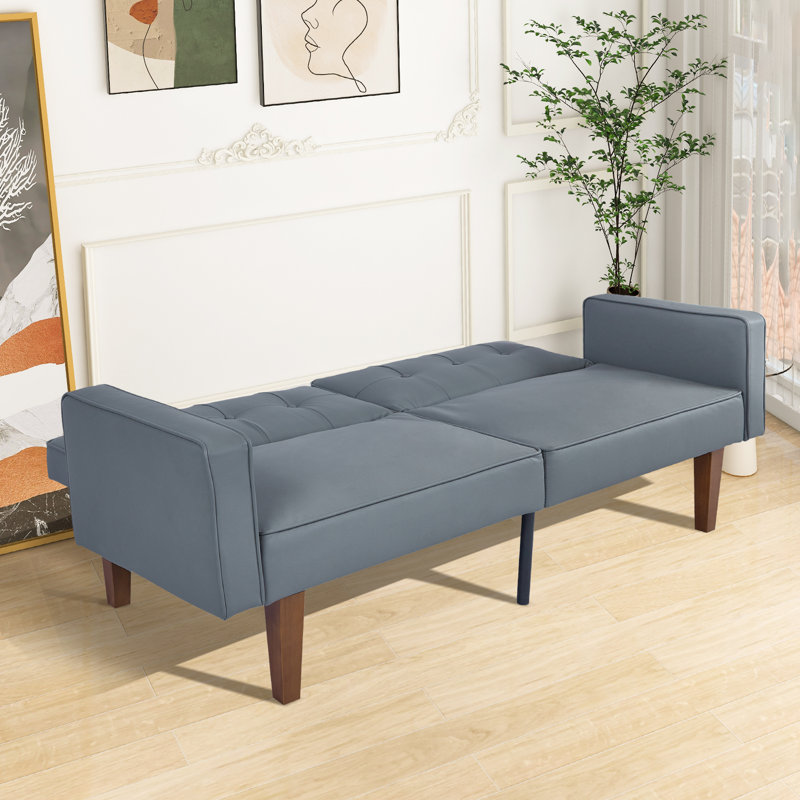 Futon rembourré Taeler, Gris