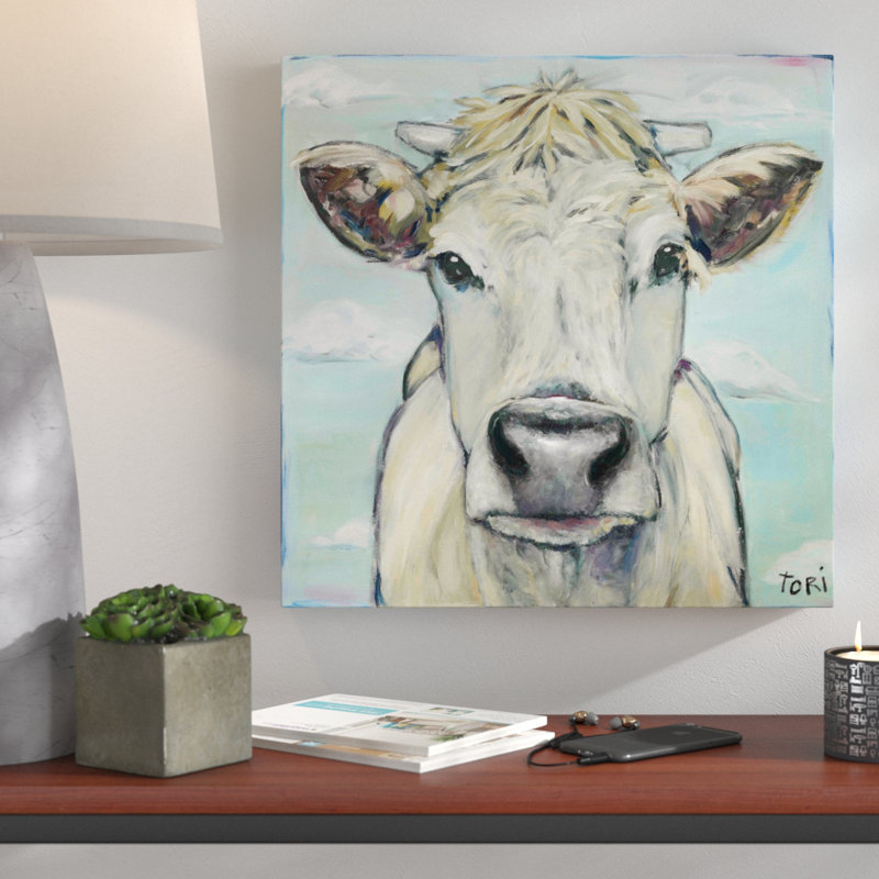 When Cows Fly by Tori Campisi - Wrapped Canvas Print, 61 cm H x 61 cm W x 3.81 cm D