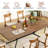 Kuanysh Rectangular with Iron Base Dining Table