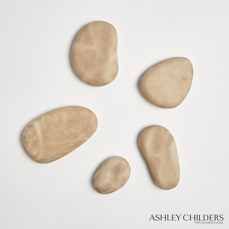 S/5 River Rocks, Beige