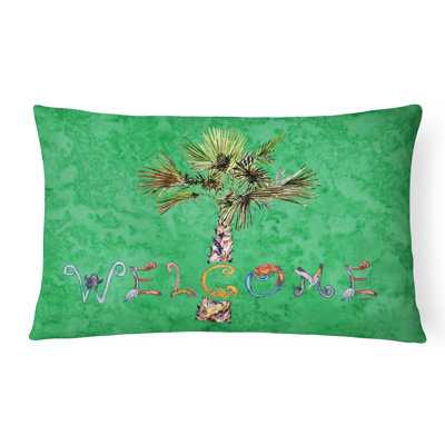  Coussin intérieur / extérieur Welcome Palm Tree