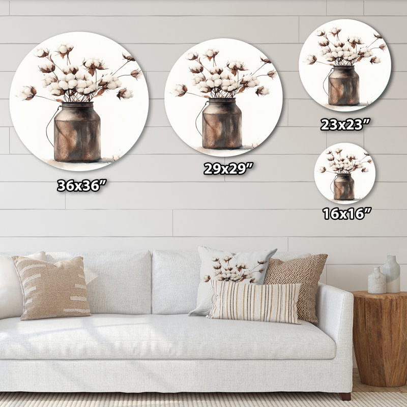 Boîte à lait avec tiges de coton, L 29 po x H 29 po