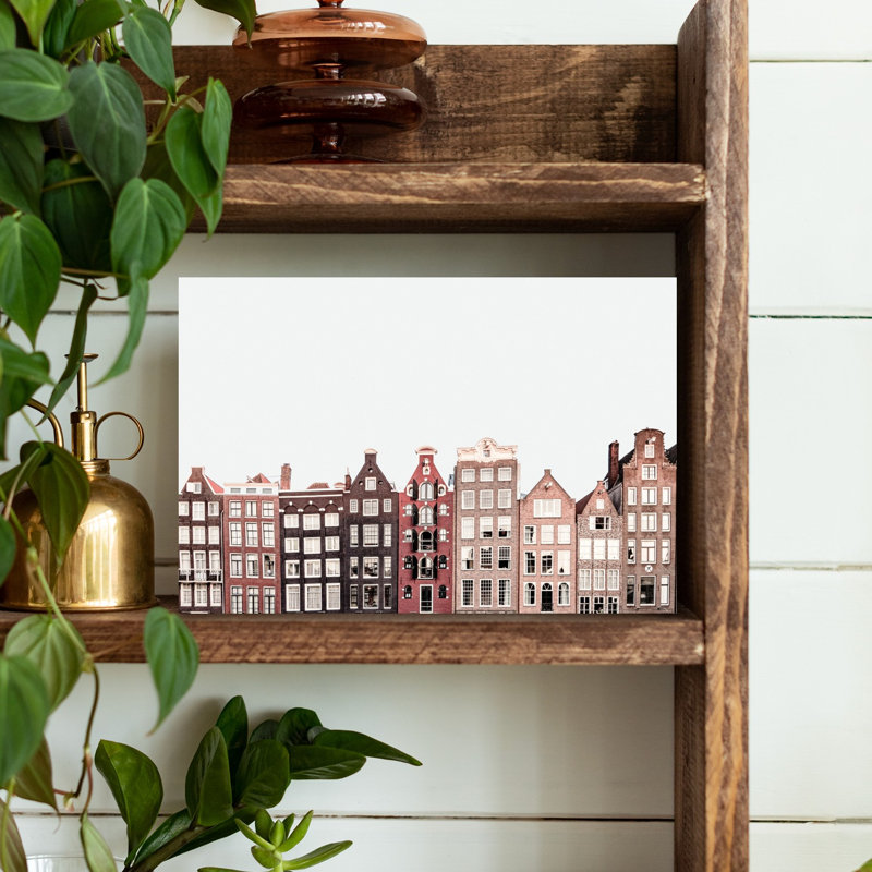 Amsterdam Abstract Contemporary Architecture City Wall Art Print, 12" H x 18" W