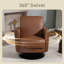 Faux Leather Swivel Armchair