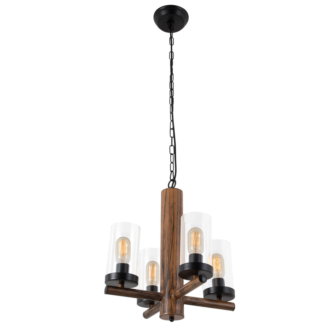 Tiyrene 4 - Light Candle Style&Shaded Classic / Traditional Farmhouse&Country Style Chandelier With Millwood Pines