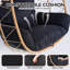 Chaise à œufs pliable en métal et rotin pour hamac pliable