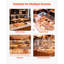 Bakery Display Case, 2-Tier Commercial Countertop Pastry Display Case, Clear Acrylic Bread Box for Kitchen, Party Cake Cabinet with Magnetic Rear Door for Cookie Dessert Donut, 22" x 14" x 14"