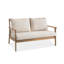 Ensemble de conversation de patio 4 pièces en bois massif avec coussins-321248725