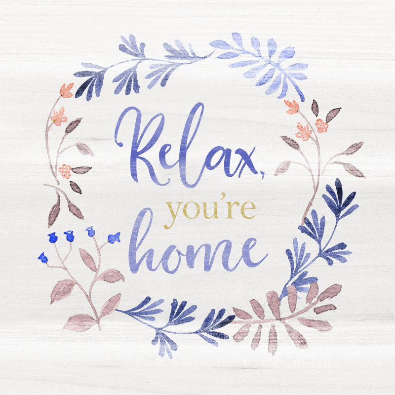 Relax Home Wreath - Wrapped Canvas Print, 91cm H x 91cm W