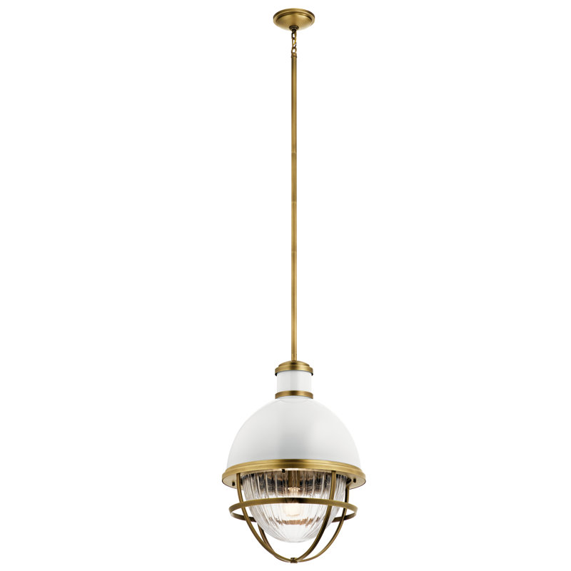 Luminaire suspendu sphère 1 lumière Tate, Laiton naturel, H 23,75 po x l 16 po x P 16 po