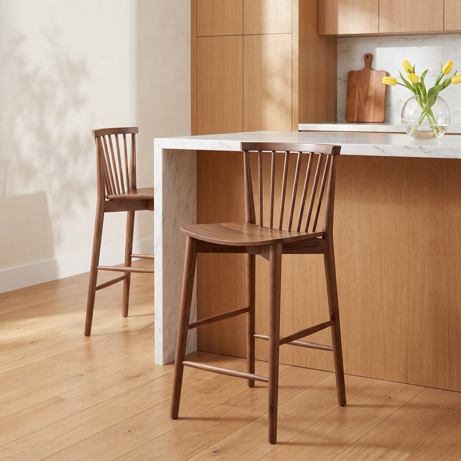 26" Bar Stool, Walnut