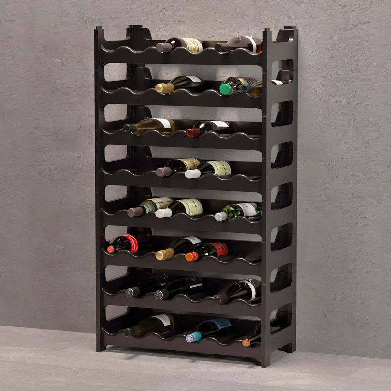 Kilgo 48 Bottle Floor Wine Bottle Rack, Black
