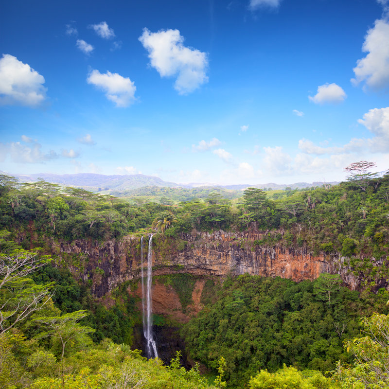 Chamarel Waterfalls In Mauritius - Wrapped Canvas Print, 30cm H x 30cm W x 3.8cm D